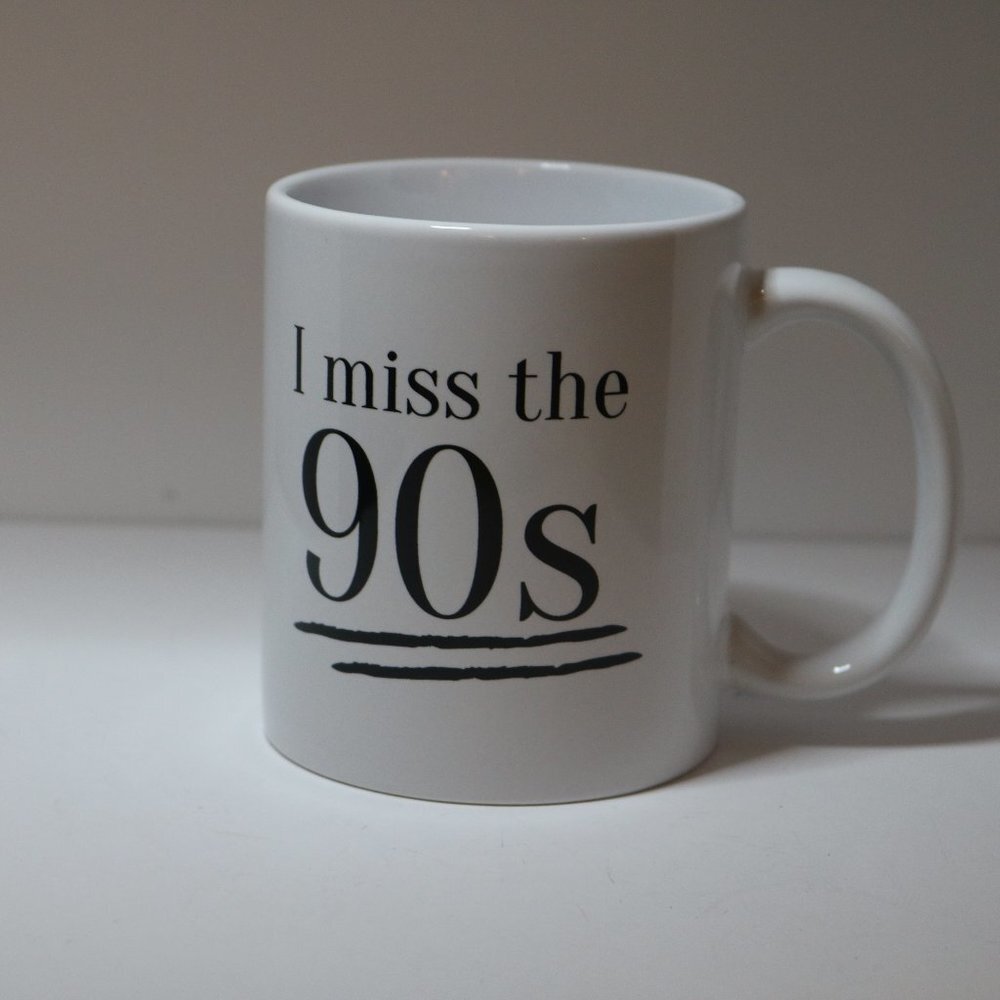 Novelty mug "I miss the 90s" normal size never used